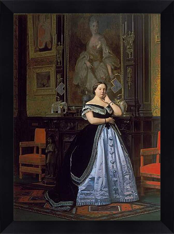 Картина в раме - Charlotte de Rothschild - Портрет Баронессы Натаниель. Жан-Леон Жером
