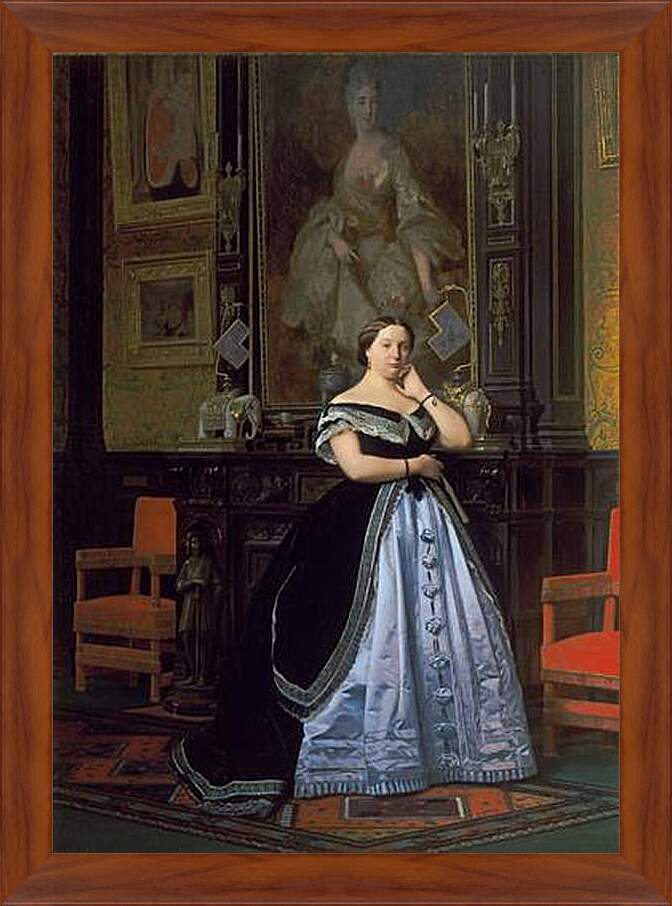 Картина в раме - Charlotte de Rothschild - Портрет Баронессы Натаниель. Жан-Леон Жером
