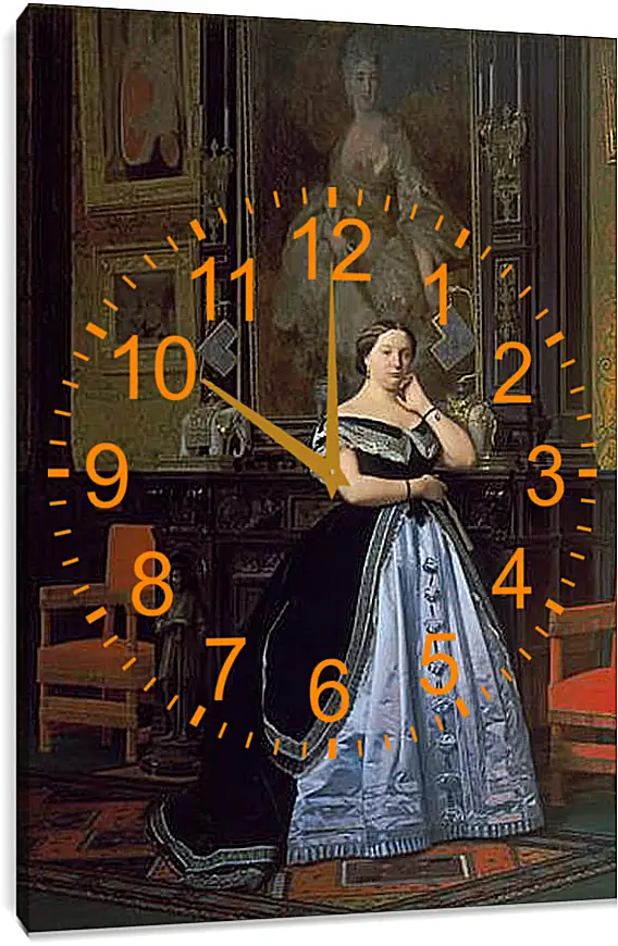 Часы картина - Charlotte de Rothschild - Портрет Баронессы Натаниель. Жан-Леон Жером