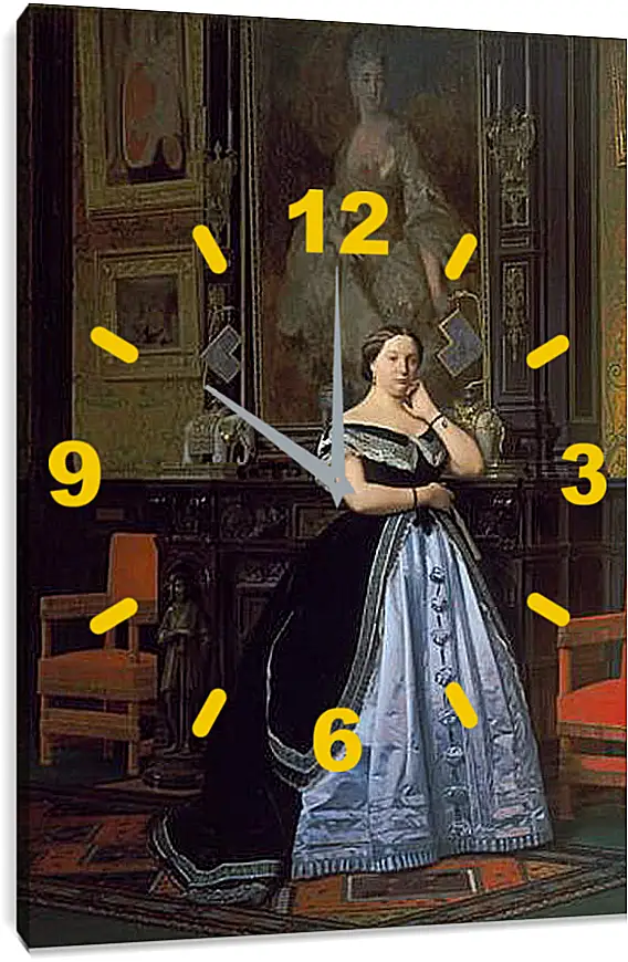 Часы картина - Charlotte de Rothschild - Портрет Баронессы Натаниель. Жан-Леон Жером