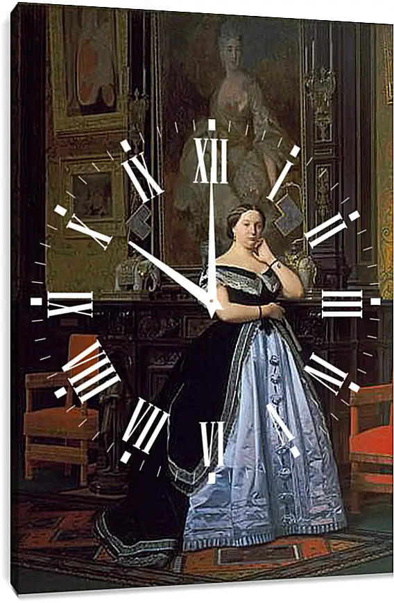 Часы картина - Charlotte de Rothschild - Портрет Баронессы Натаниель. Жан-Леон Жером