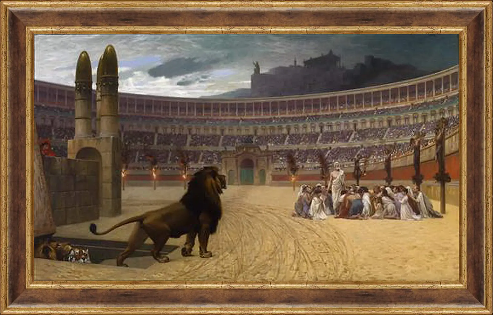 Картина в раме - Christian martyrs - Последняя молитва христианских мучеников. Жан-Леон Жером