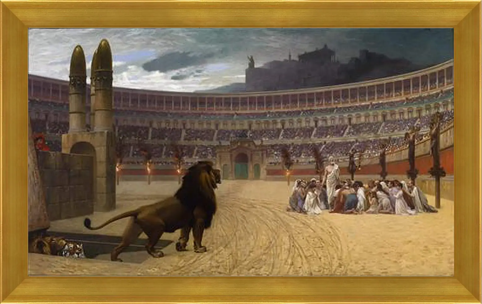 Картина в раме - Christian martyrs - Последняя молитва христианских мучеников. Жан-Леон Жером