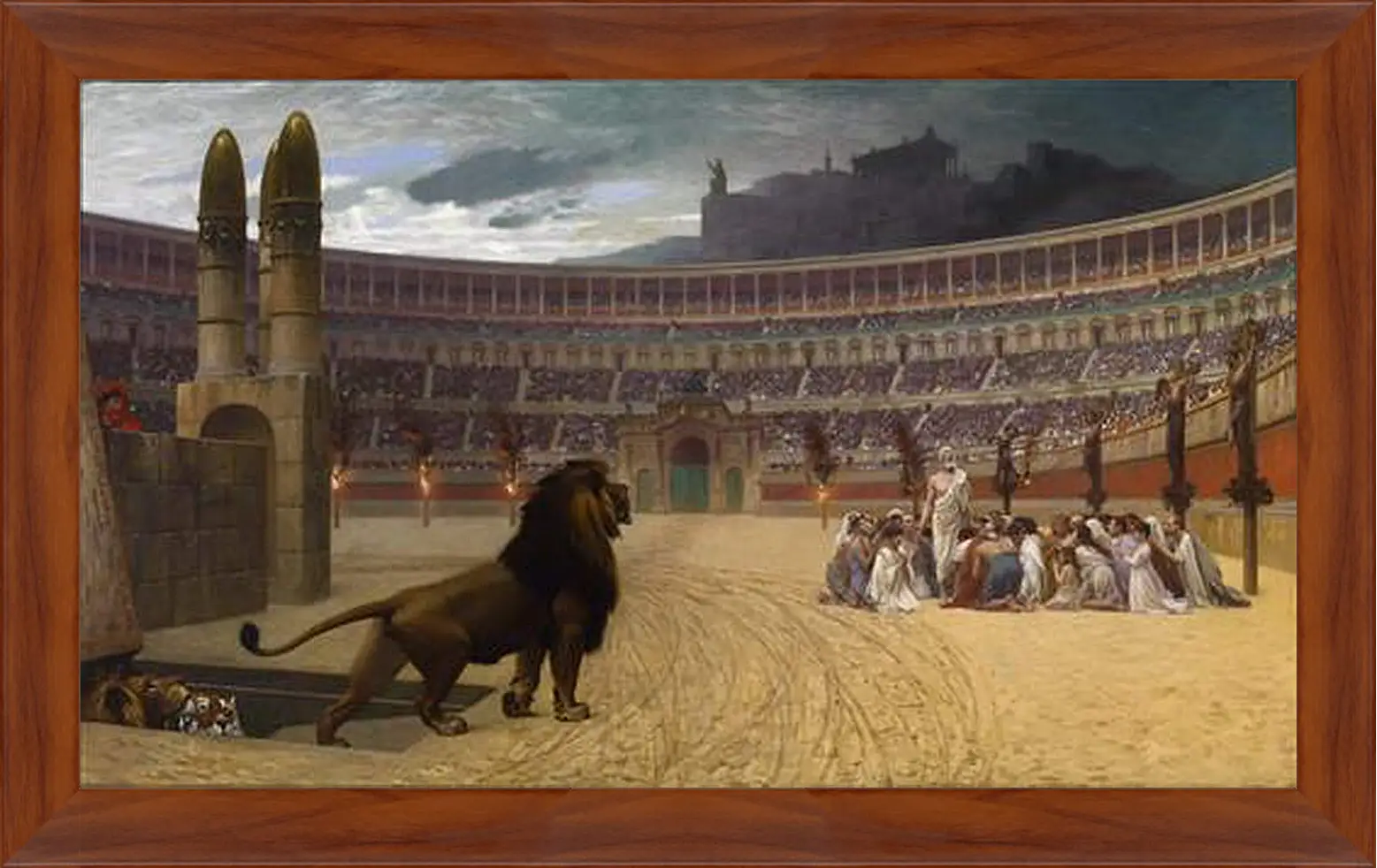 Картина в раме - Christian martyrs - Последняя молитва христианских мучеников. Жан-Леон Жером