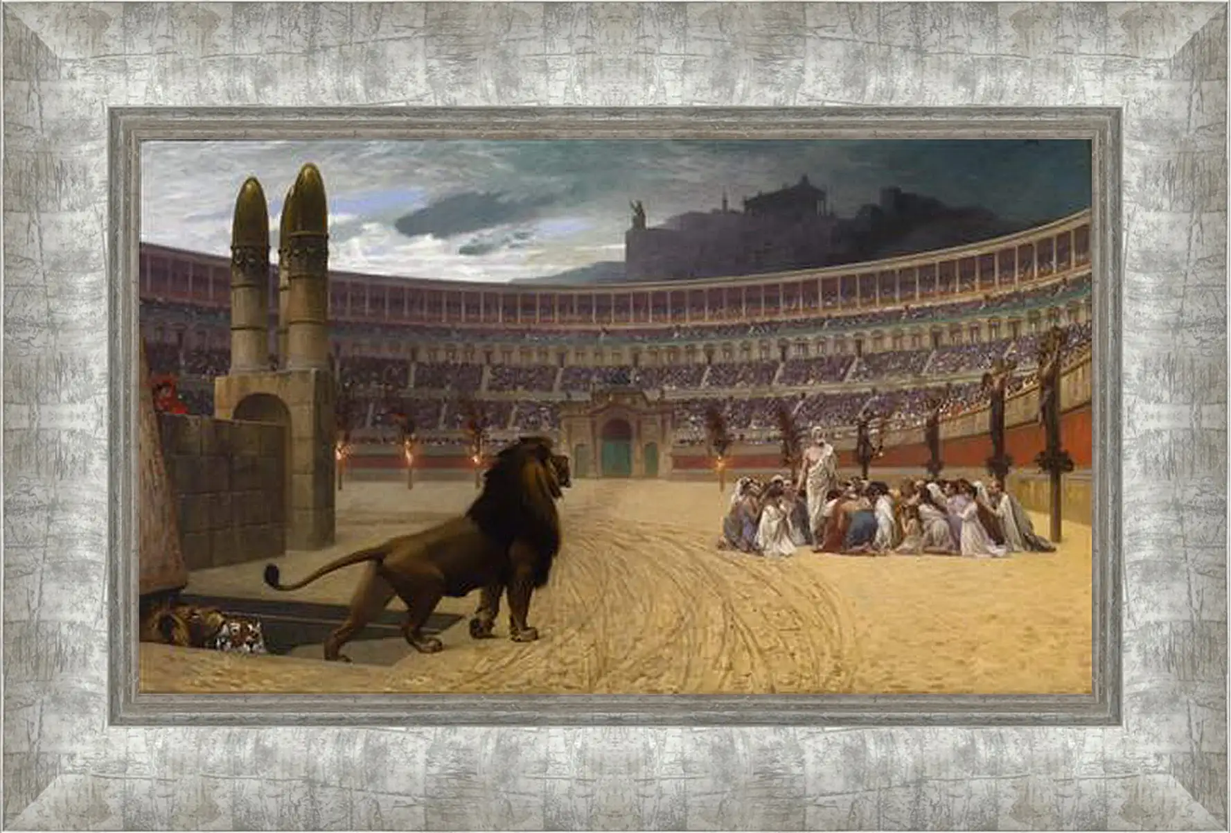 Картина в раме - Christian martyrs - Последняя молитва христианских мучеников. Жан-Леон Жером
