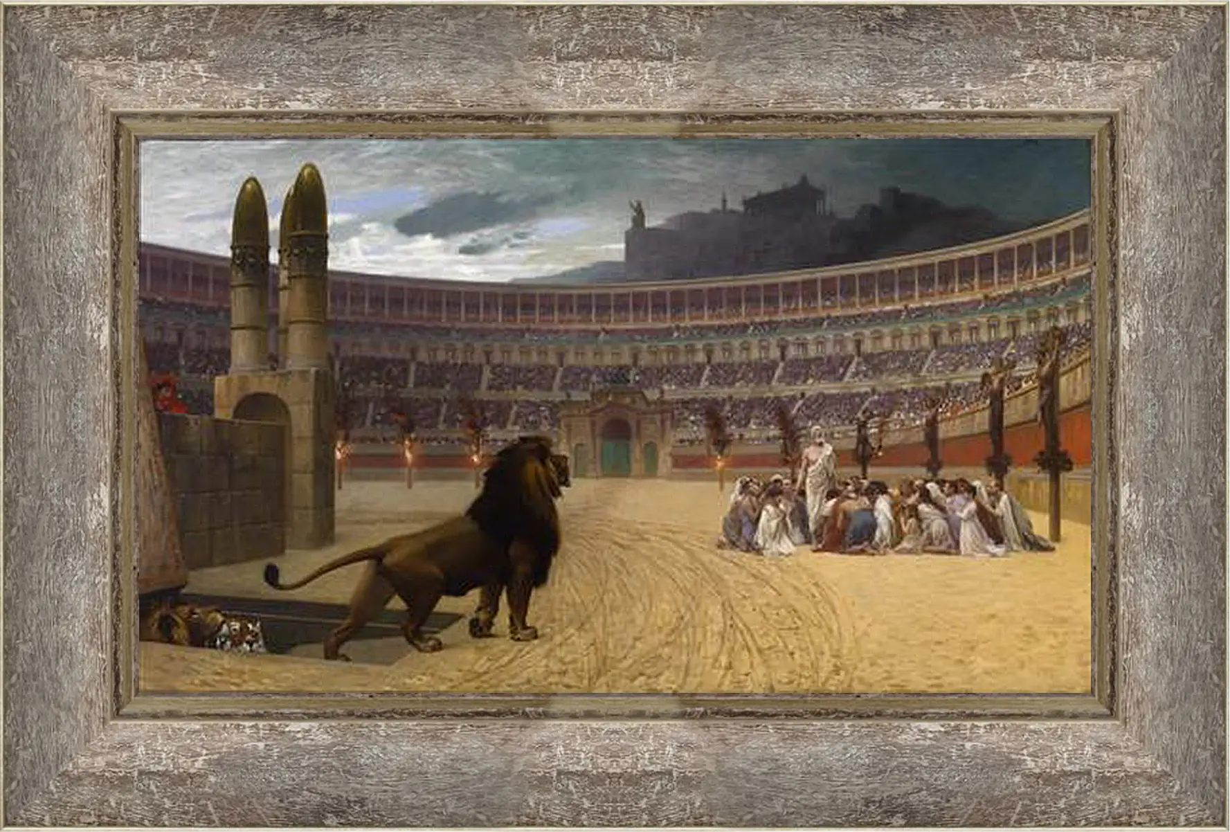 Картина в раме - Christian martyrs - Последняя молитва христианских мучеников. Жан-Леон Жером