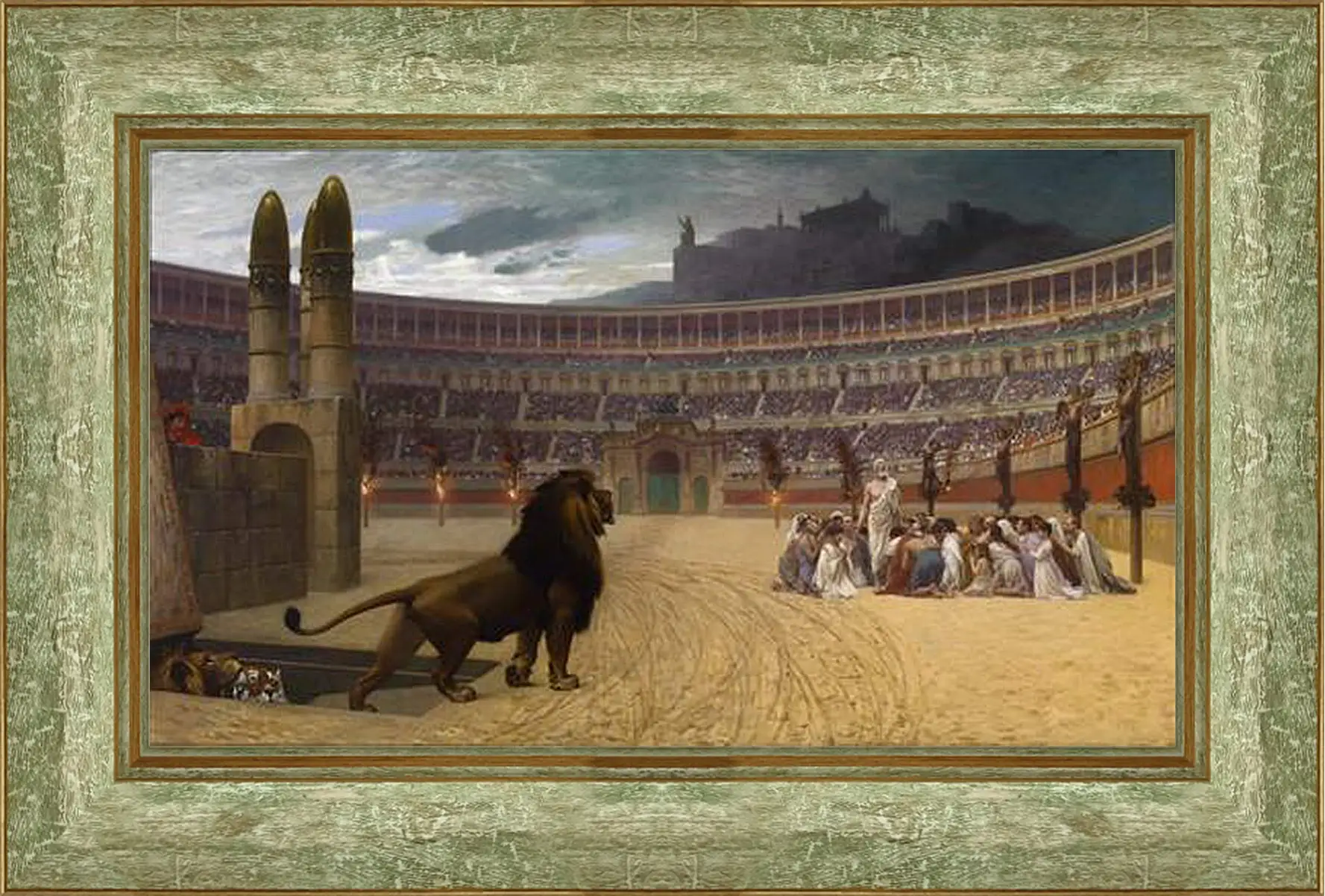 Картина в раме - Christian martyrs - Последняя молитва христианских мучеников. Жан-Леон Жером