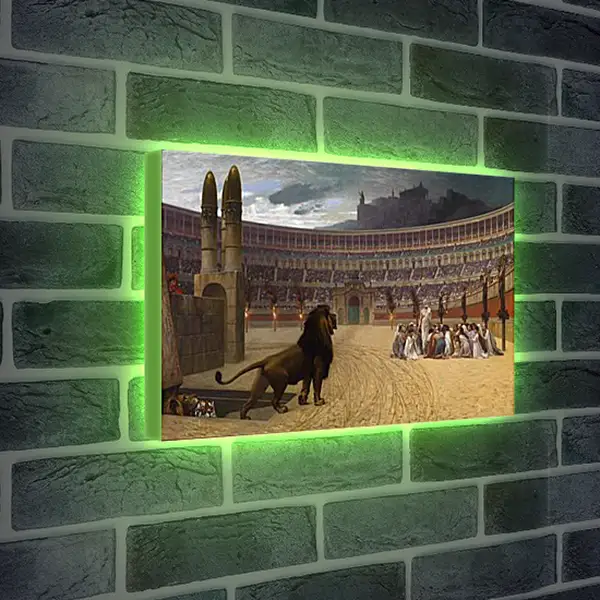 Лайтбокс световая панель - Christian martyrs - Последняя молитва христианских мучеников. Жан-Леон Жером
