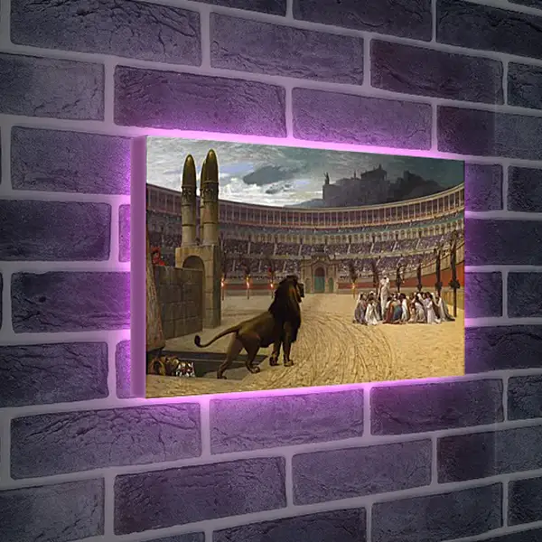 Лайтбокс световая панель - Christian martyrs - Последняя молитва христианских мучеников. Жан-Леон Жером