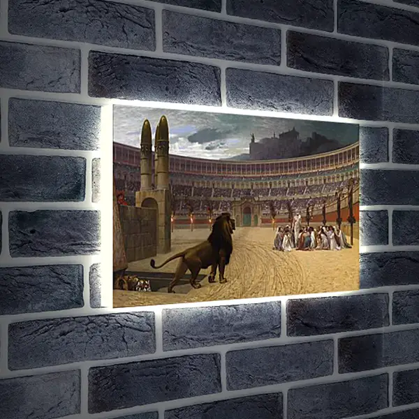 Лайтбокс световая панель - Christian martyrs - Последняя молитва христианских мучеников. Жан-Леон Жером