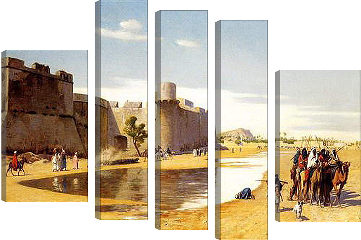 Модульная картина - arab_town - Арабская крепость. Жан-Леон Жером
