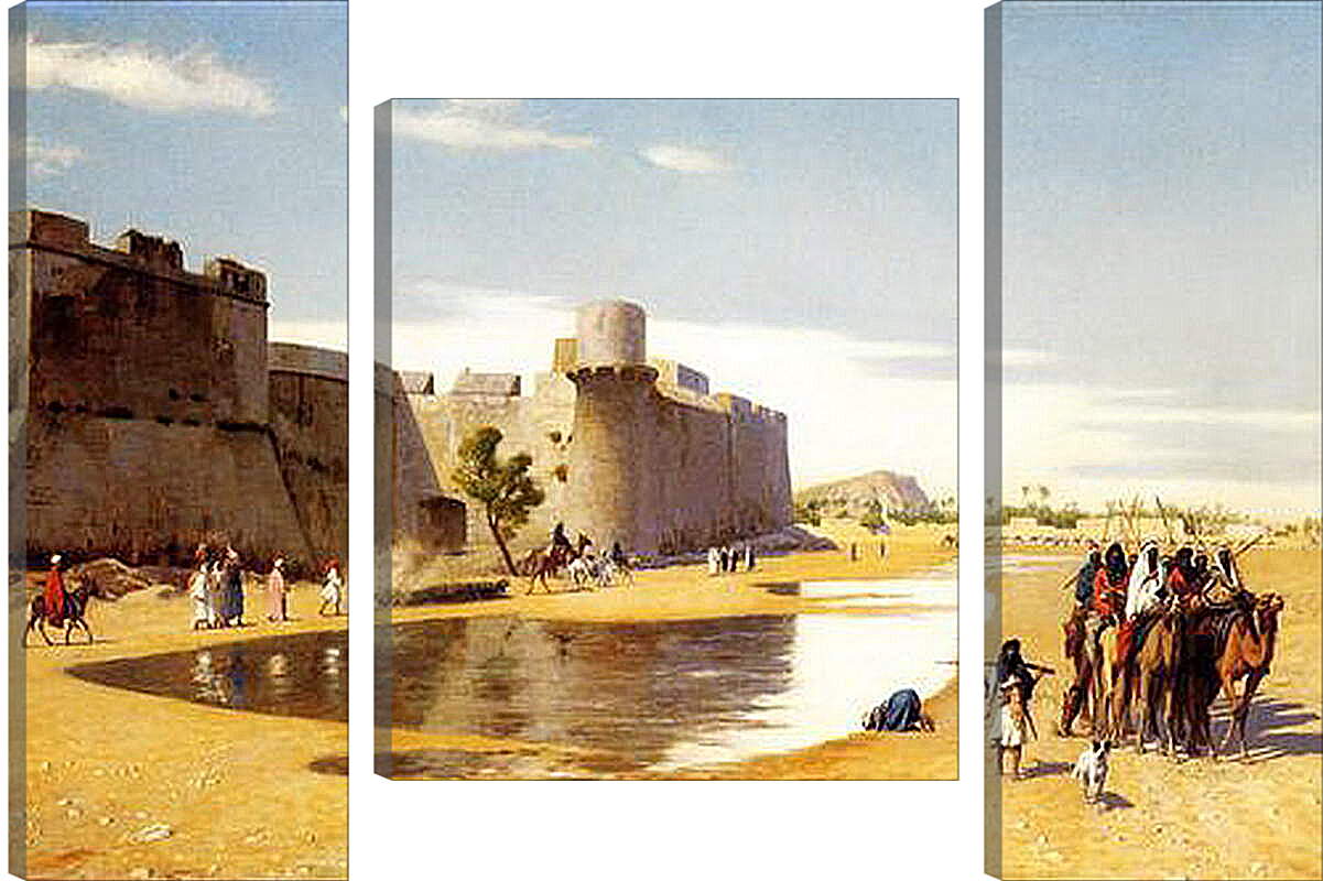 Модульная картина - arab_town - Арабская крепость. Жан-Леон Жером
