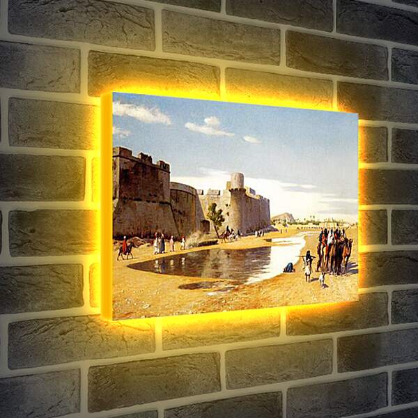 Лайтбокс световая панель - arab_town - Арабская крепость. Жан-Леон Жером
