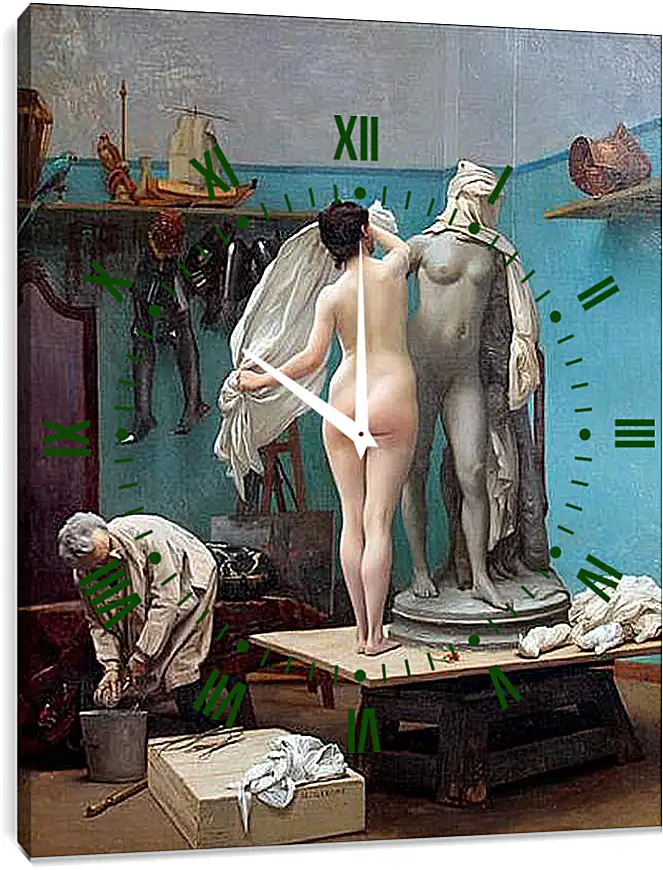 Часы картина - Завершение сеанса. Жан-Леон Жером
