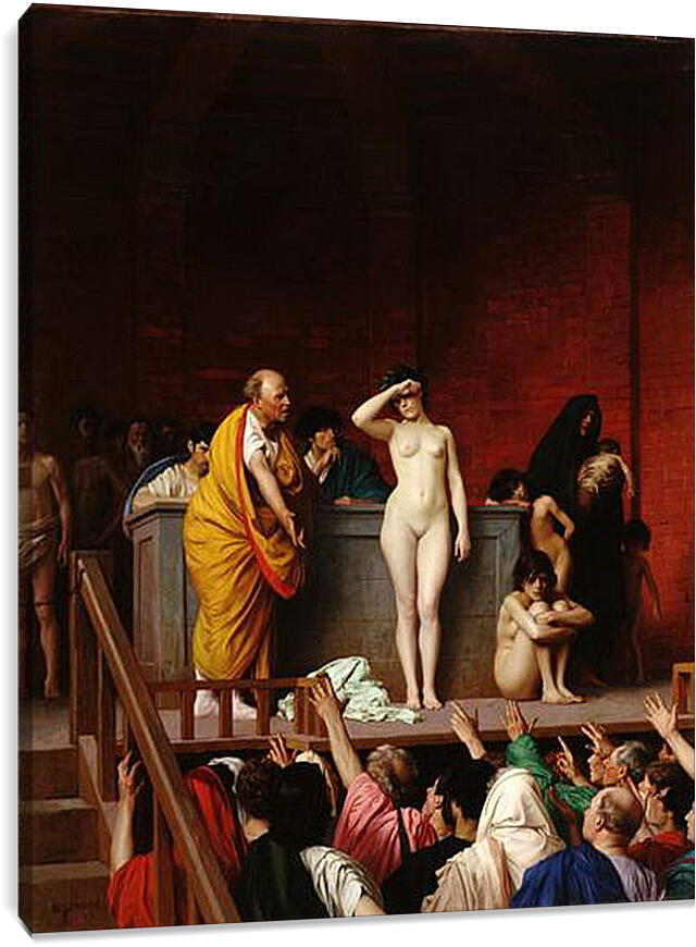Постер и плакат - Рынок рабов в Риме. Жан-Леон Жером
