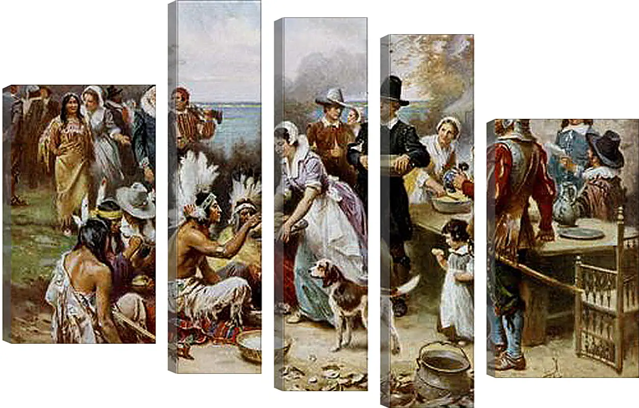 Модульная картина - The First Thanksgiving. Жан-Леон Жером