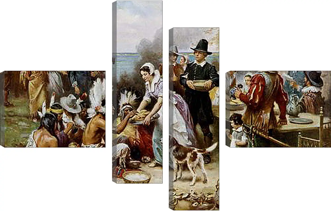 Модульная картина - The First Thanksgiving. Жан-Леон Жером