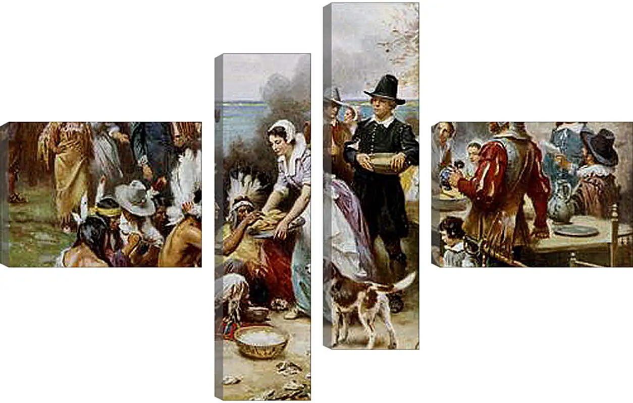Модульная картина - The First Thanksgiving. Жан-Леон Жером