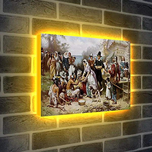 Лайтбокс световая панель - The First Thanksgiving. Жан-Леон Жером