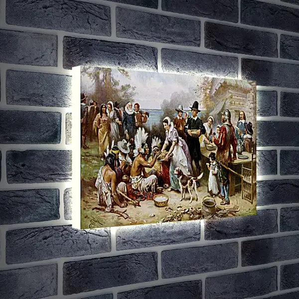 Лайтбокс световая панель - The First Thanksgiving. Жан-Леон Жером