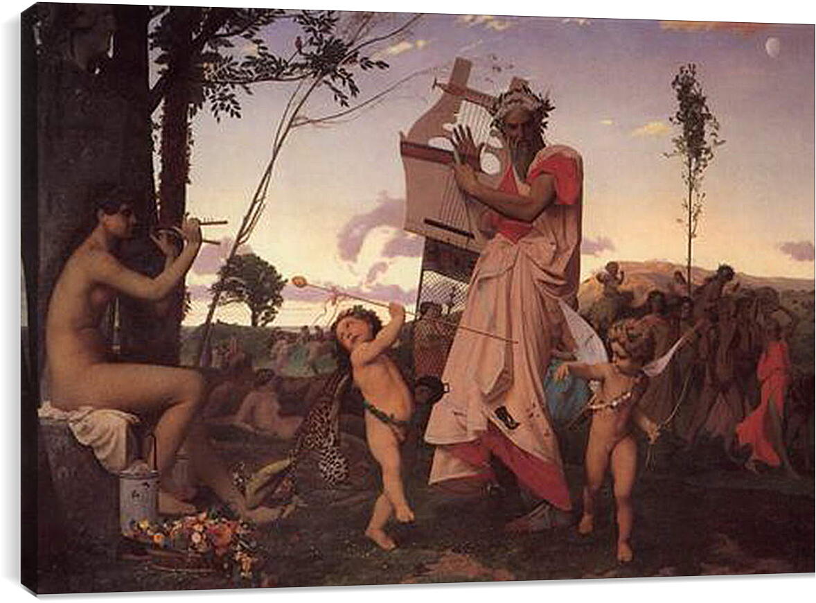 Постер и плакат - Anacreon Bacchus and Cupid. Жан-Леон Жером
