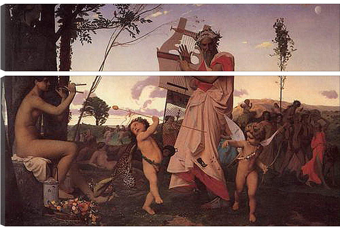 Модульная картина - Anacreon Bacchus and Cupid. Жан-Леон Жером
