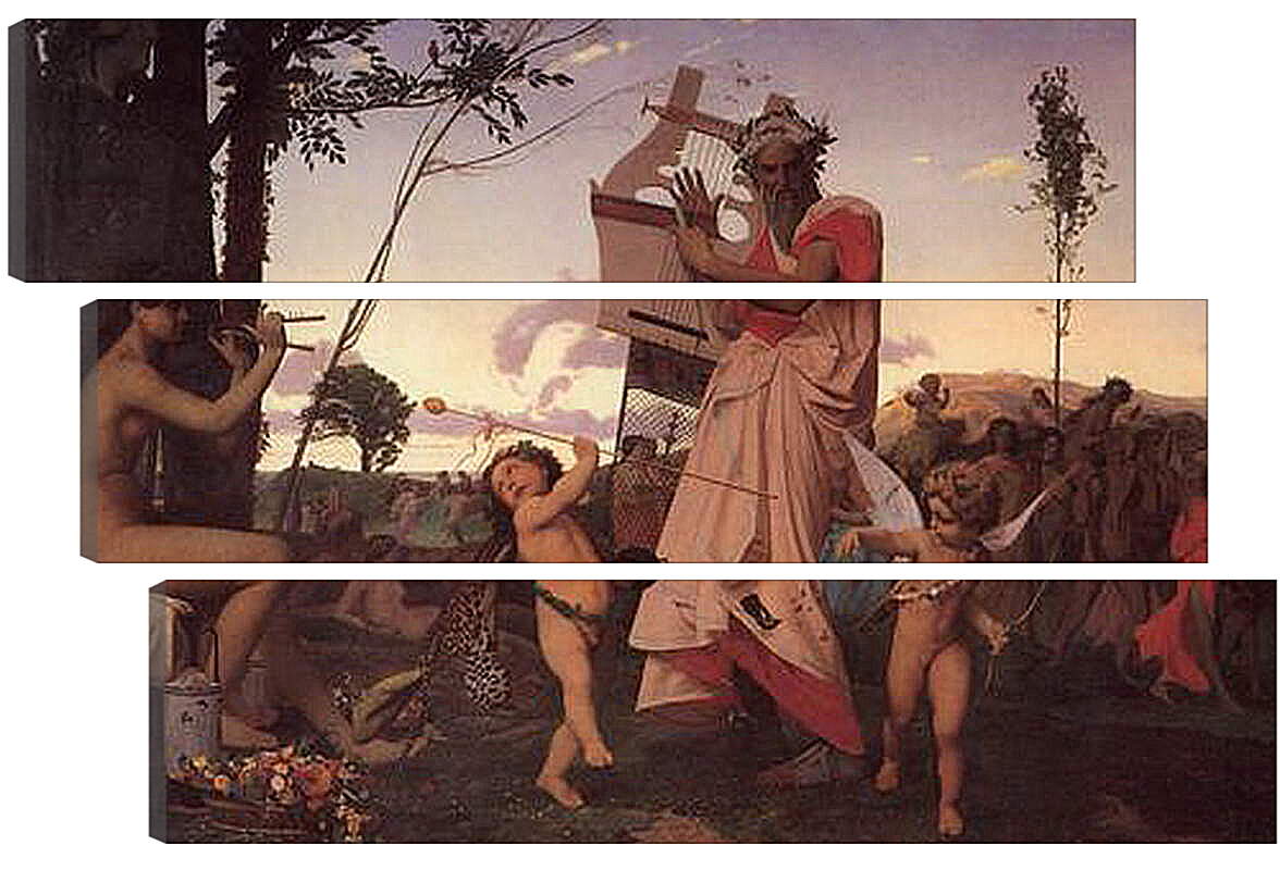 Модульная картина - Anacreon Bacchus and Cupid. Жан-Леон Жером
