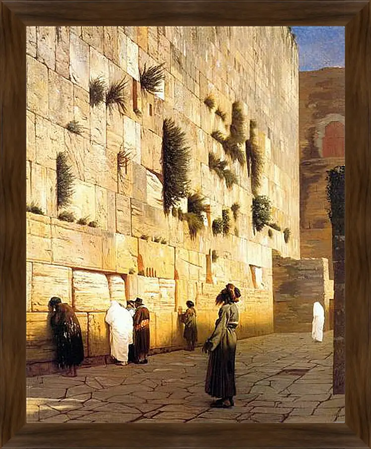 Картина в раме - Solomons Wall Jerusalem. Жан-Леон Жером
