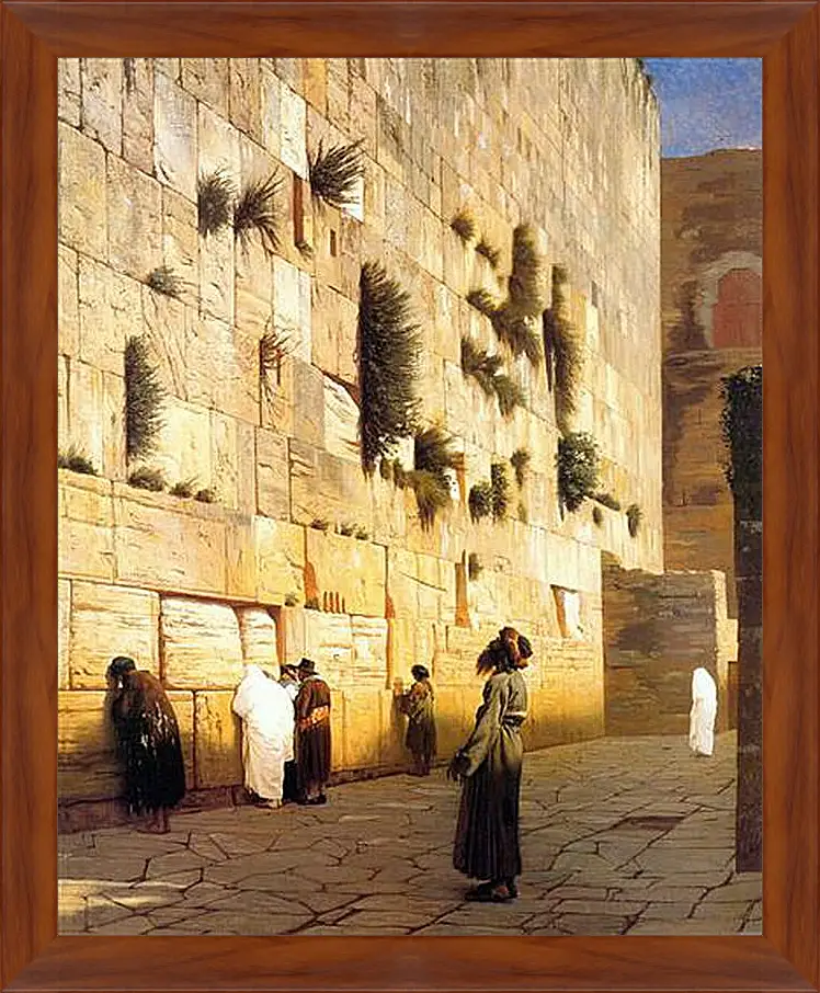 Картина в раме - Solomons Wall Jerusalem. Жан-Леон Жером
