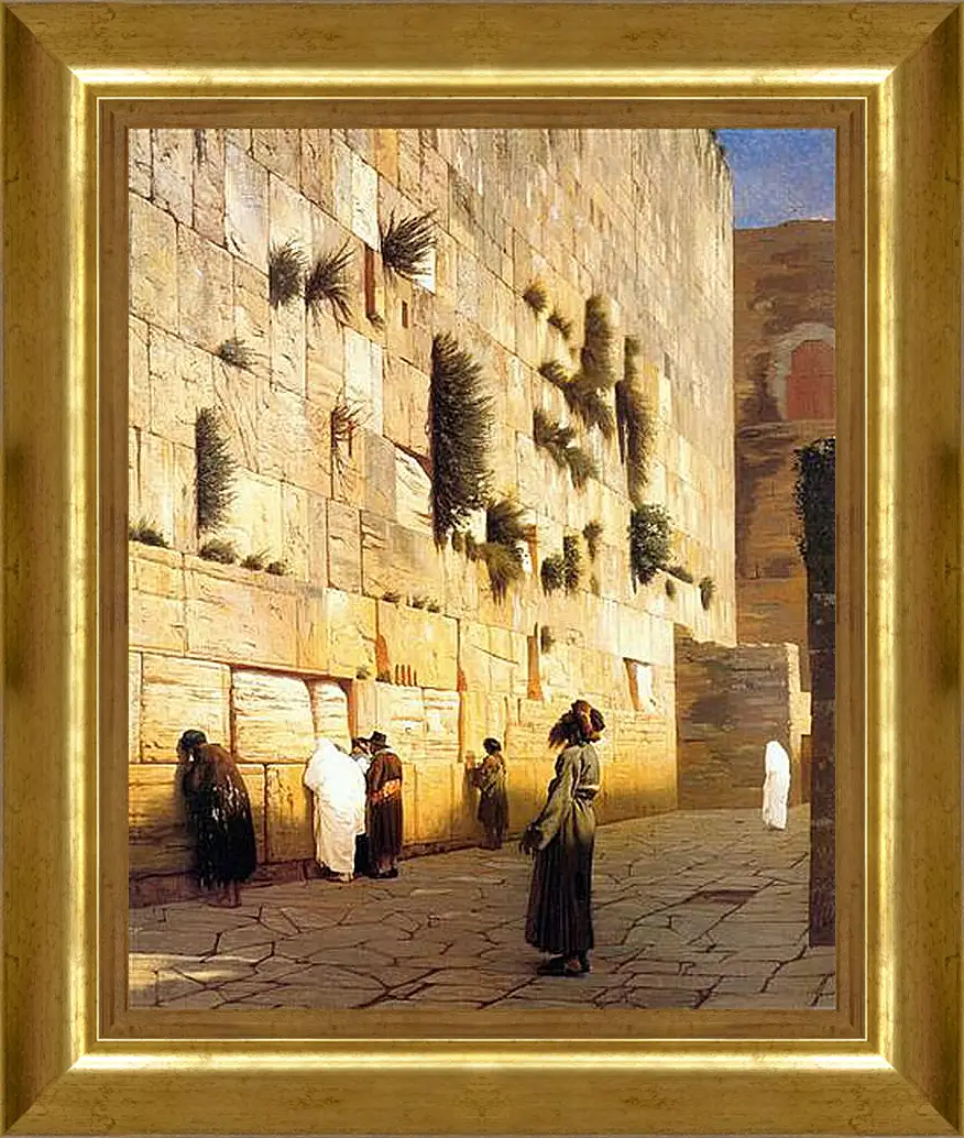 Картина в раме - Solomons Wall Jerusalem. Жан-Леон Жером