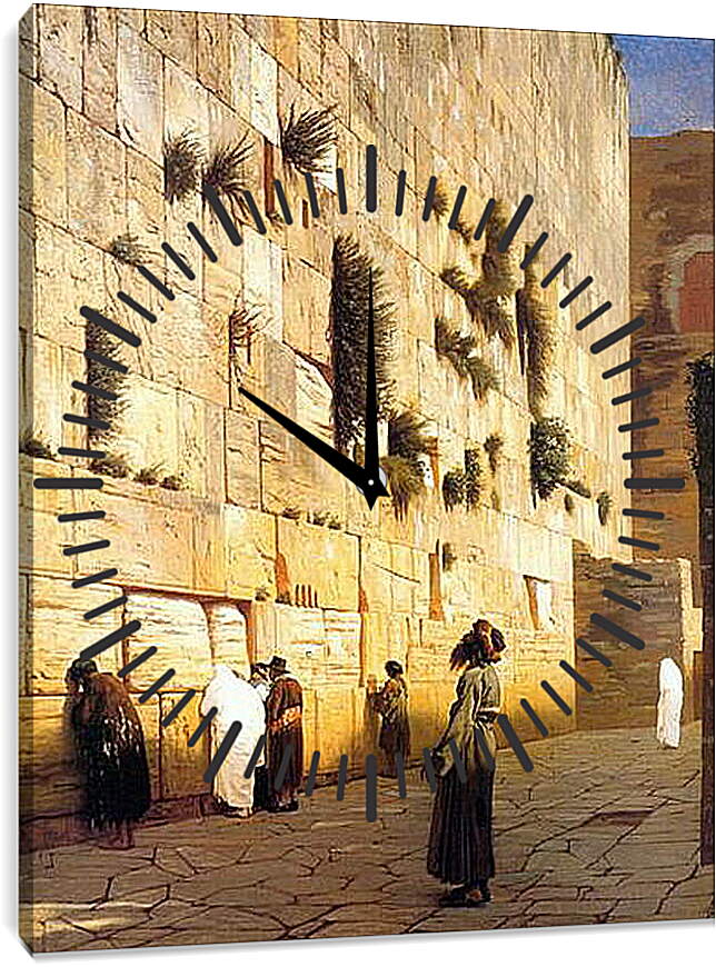 Часы картина - Solomons Wall Jerusalem. Жан-Леон Жером
