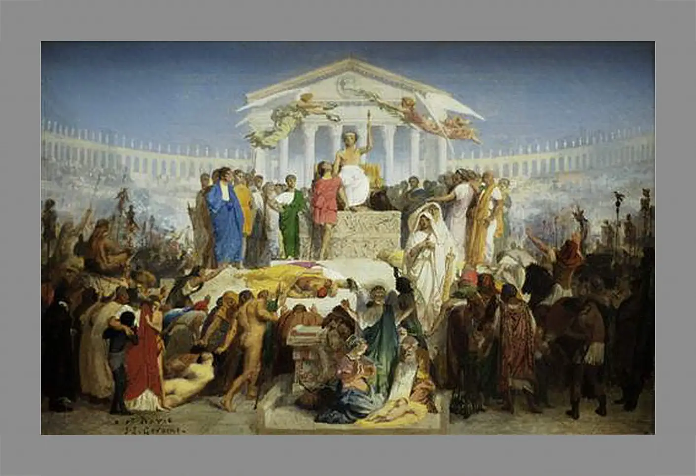 Картина в раме - The Age of Augustus - The Birth of Christ. Жан-Леон Жером