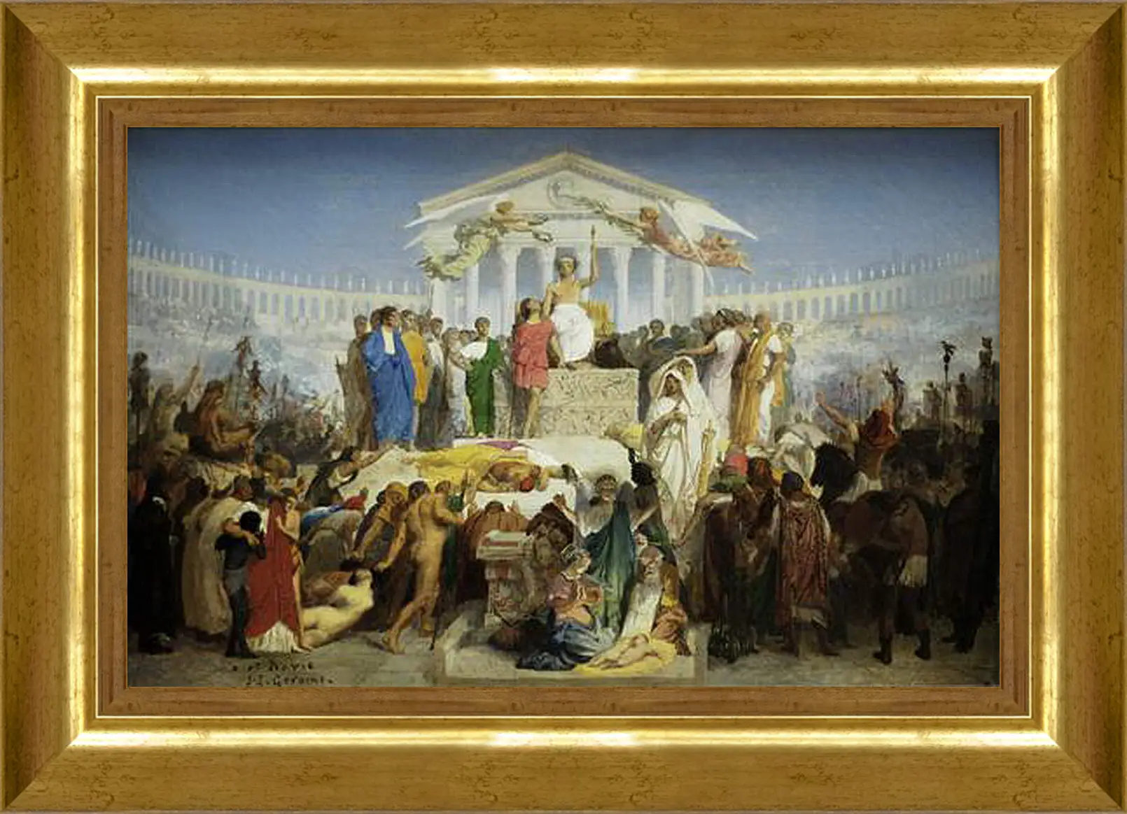 Картина в раме - The Age of Augustus - The Birth of Christ. Жан-Леон Жером