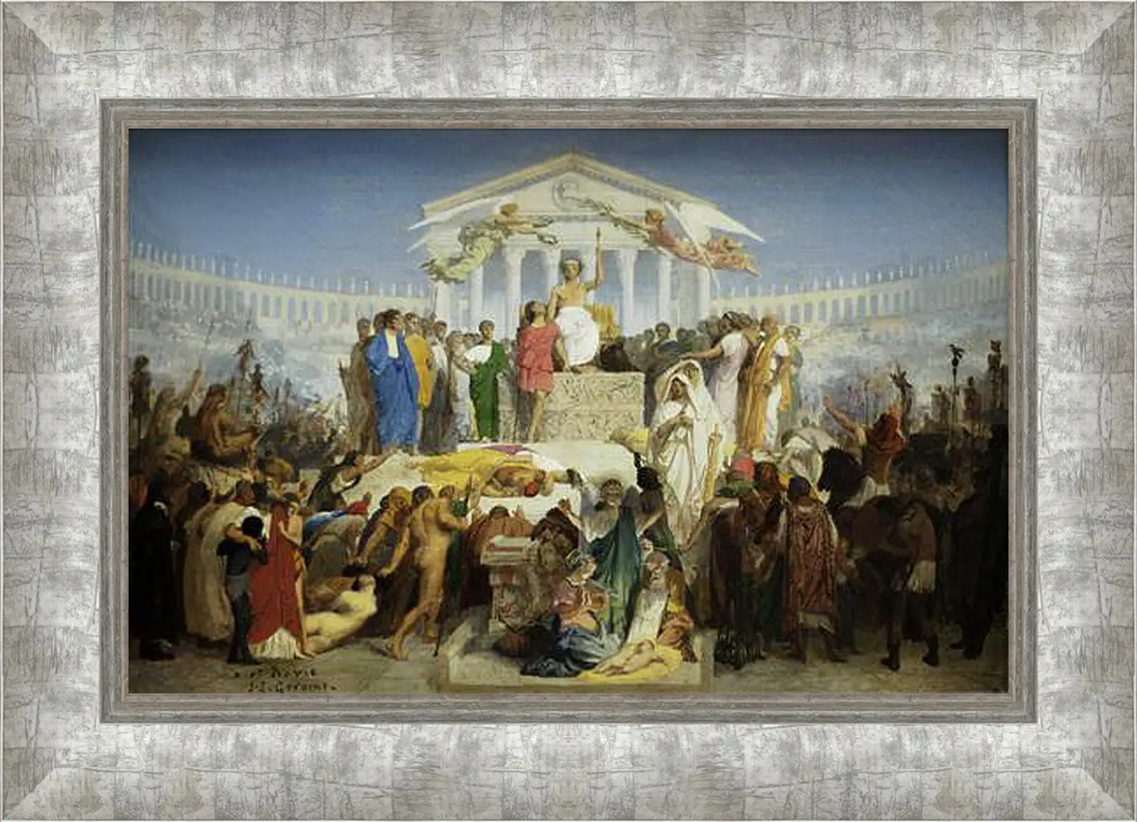 Картина в раме - The Age of Augustus - The Birth of Christ. Жан-Леон Жером