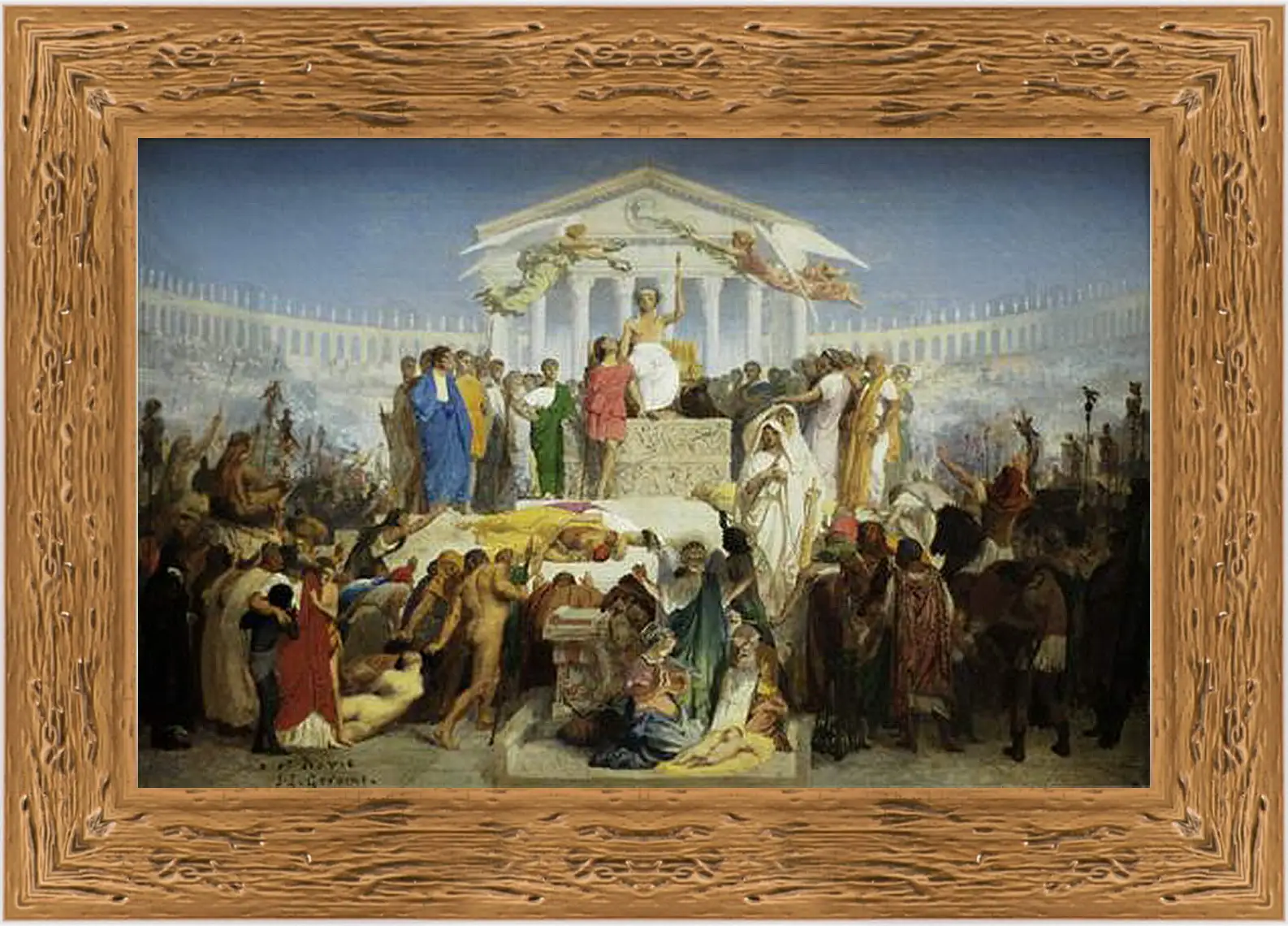 Картина в раме - The Age of Augustus - The Birth of Christ. Жан-Леон Жером