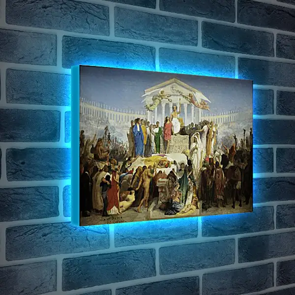 Лайтбокс световая панель - The Age of Augustus - The Birth of Christ. Жан-Леон Жером
