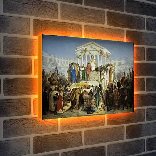 Лайтбокс световая панель - The Age of Augustus - The Birth of Christ. Жан-Леон Жером