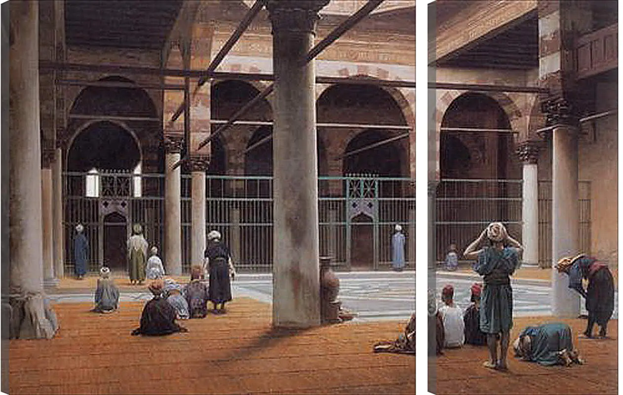 Модульная картина - Interior of a Mosque. Жан-Леон Жером