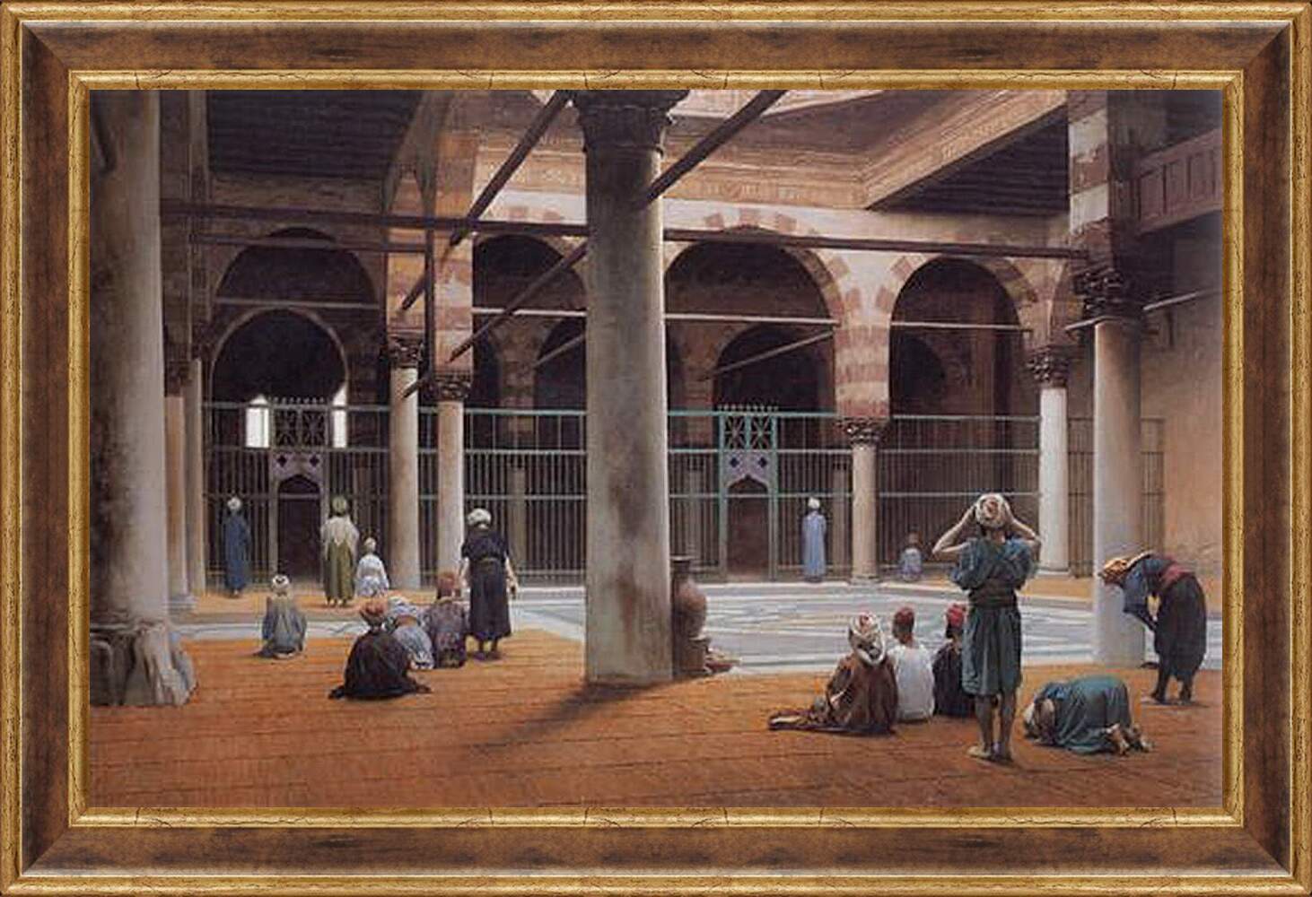 Картина в раме - Interior of a Mosque. Жан-Леон Жером
