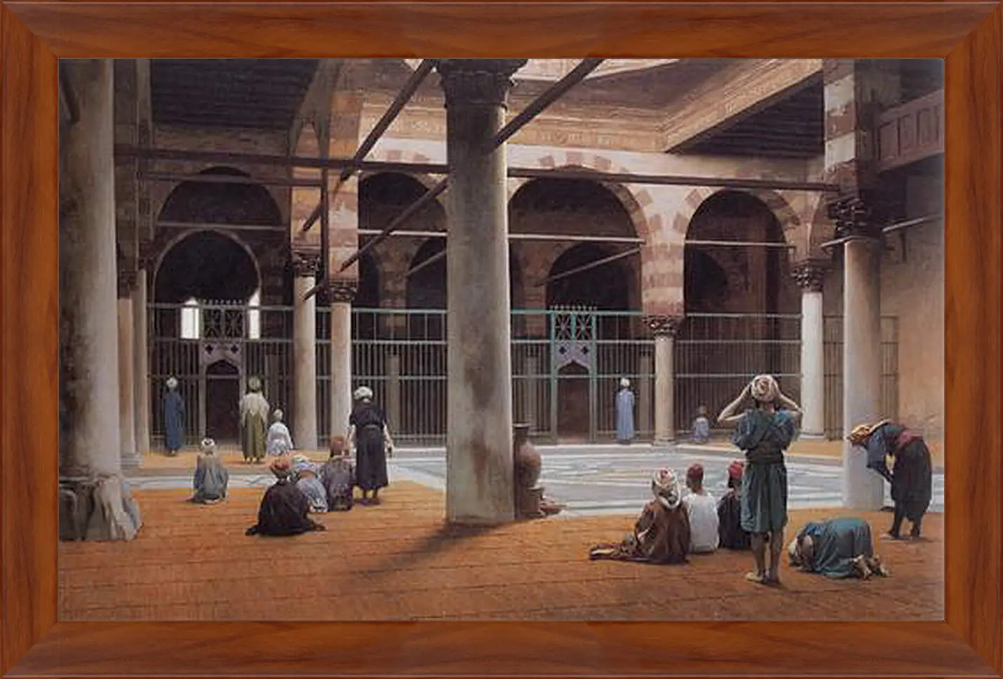 Картина в раме - Interior of a Mosque. Жан-Леон Жером