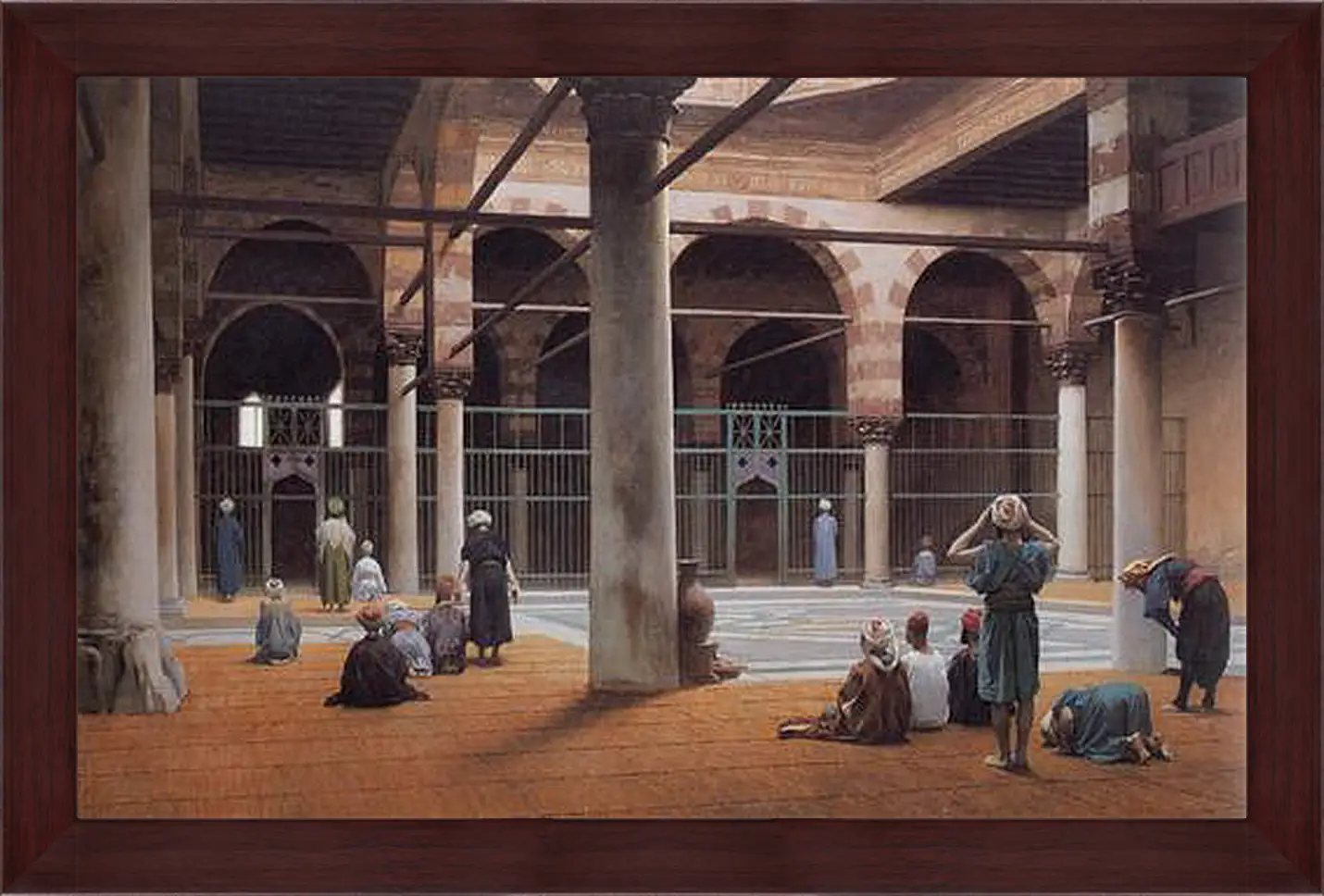 Картина в раме - Interior of a Mosque. Жан-Леон Жером
