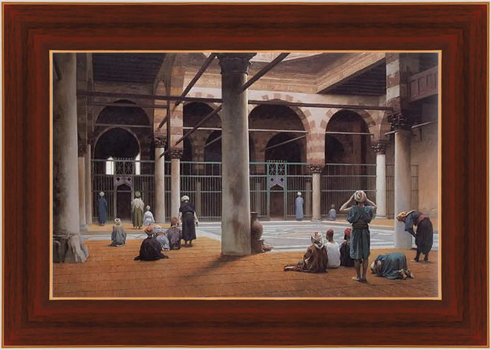 Картина в раме - Interior of a Mosque. Жан-Леон Жером