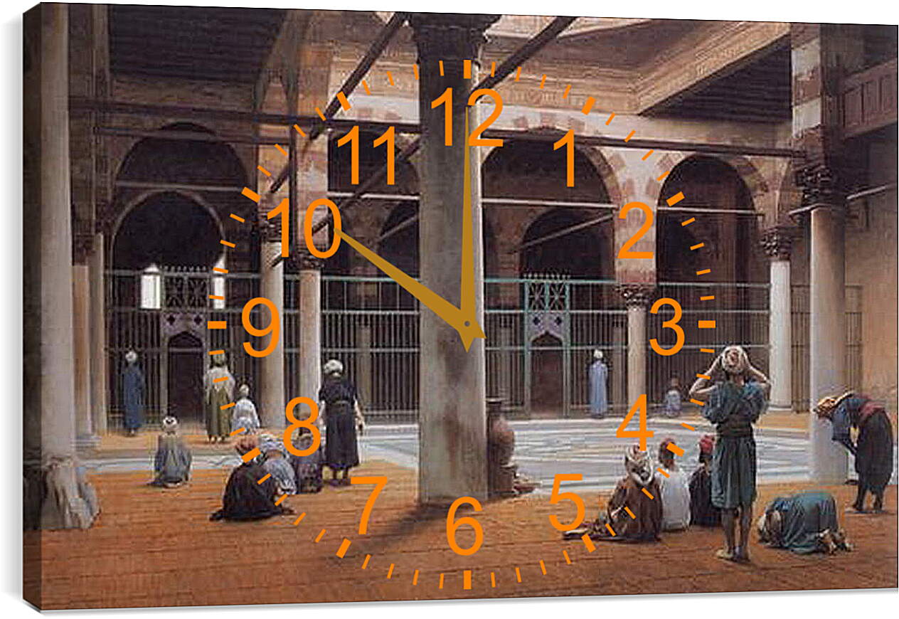 Часы картина - Interior of a Mosque. Жан-Леон Жером
