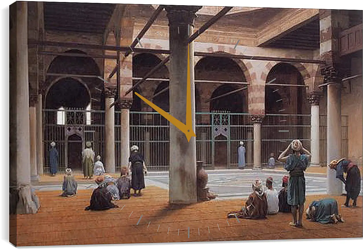 Часы картина - Interior of a Mosque. Жан-Леон Жером