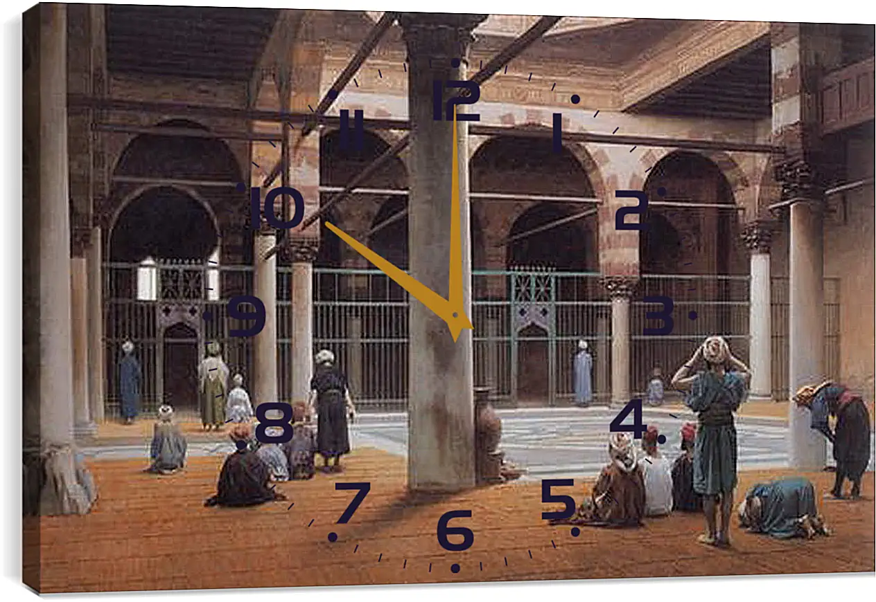 Часы картина - Interior of a Mosque. Жан-Леон Жером