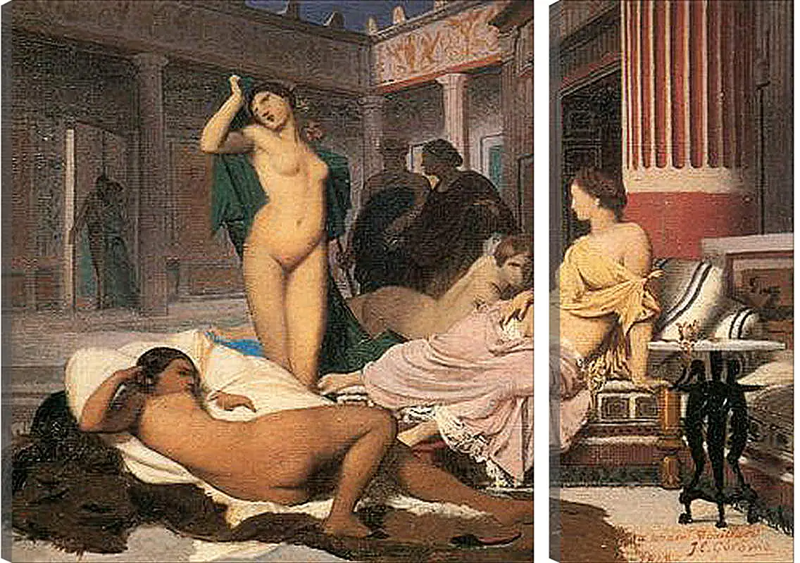 Модульная картина - Greek Interior, sketch. Жан-Леон Жером