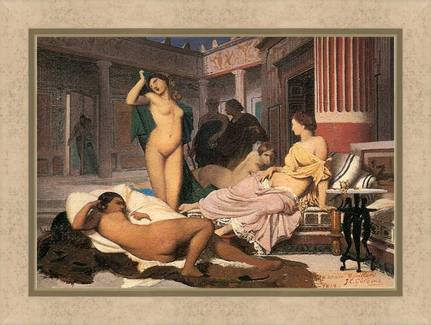 Картина в раме - Greek Interior, sketch. Жан-Леон Жером
