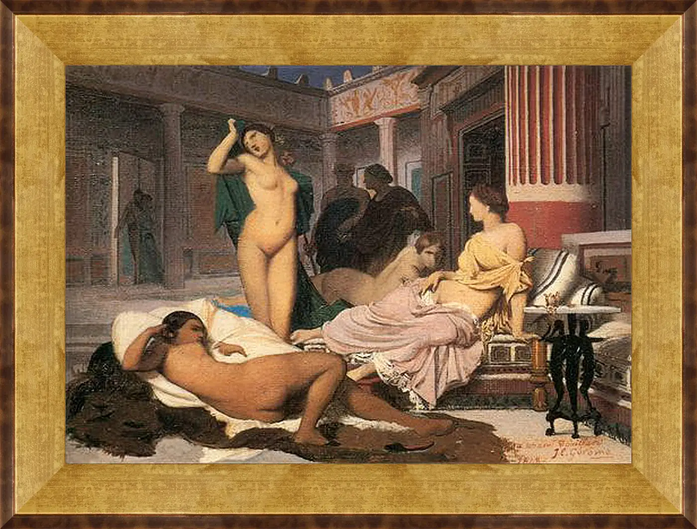 Картина в раме - Greek Interior, sketch. Жан-Леон Жером