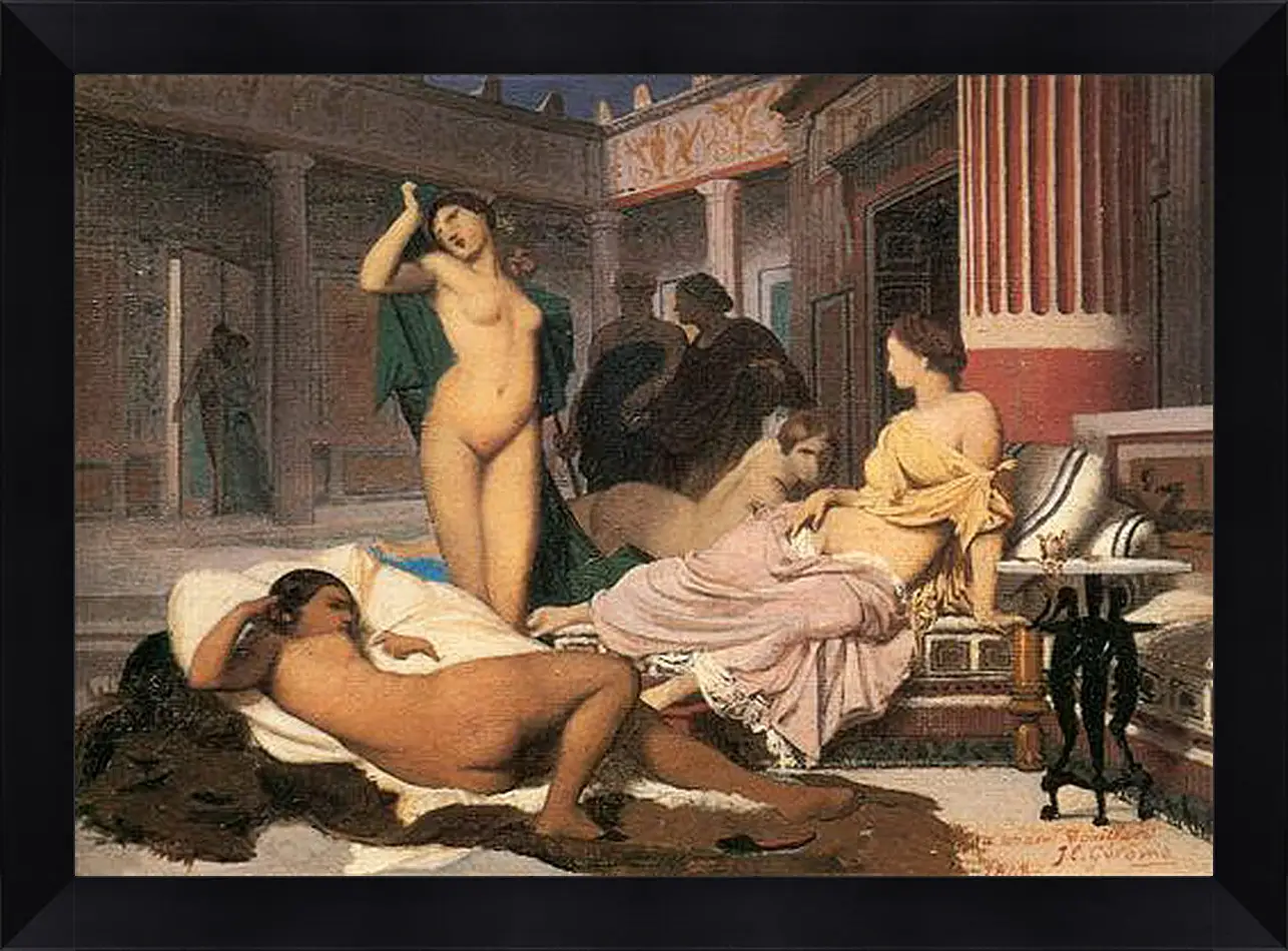 Картина в раме - Greek Interior, sketch. Жан-Леон Жером