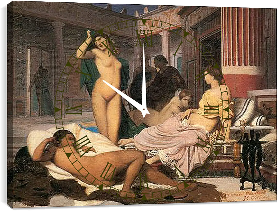 Часы картина - Greek Interior, sketch. Жан-Леон Жером
